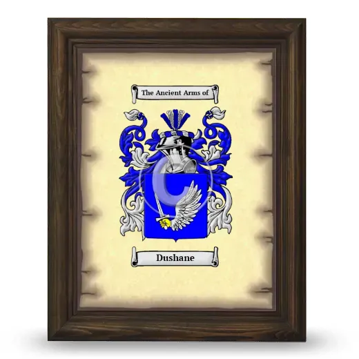 Dushane Coat of Arms Framed - Brown