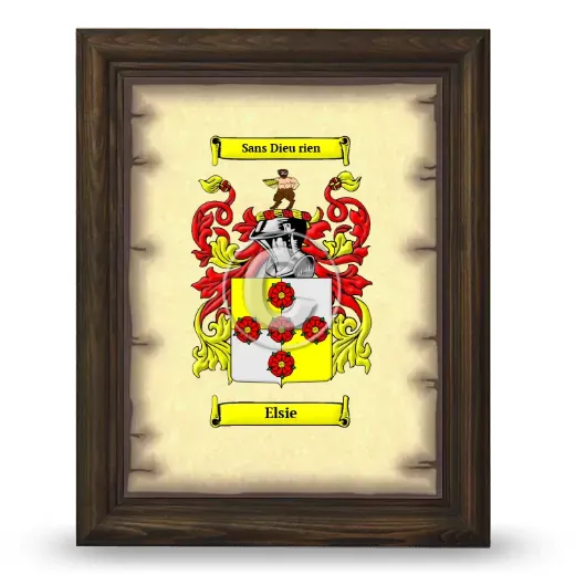Elsie Coat of Arms Framed - Brown