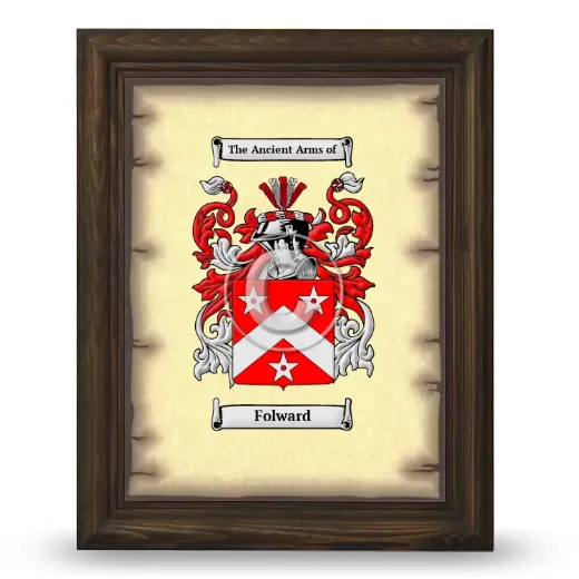 Folward Coat of Arms Framed - Brown