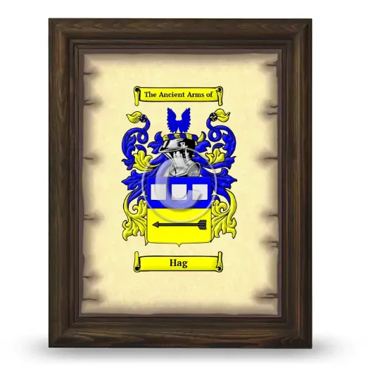 Hag Coat of Arms Framed - Brown