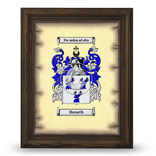 Hanath Coat of Arms Framed - Brown