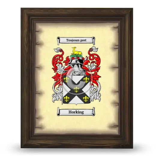 Horking Coat of Arms Framed - Brown