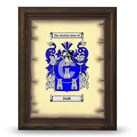 Junk Coat of Arms Framed - Brown