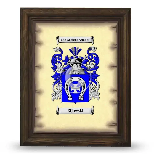 Kijowski Coat of Arms Framed - Brown