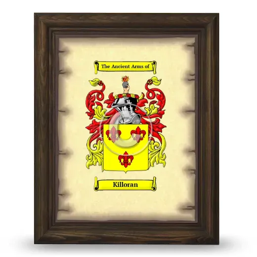 Killoran Coat of Arms Framed - Brown