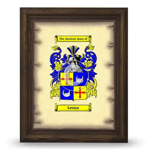 Lerma Coat of Arms Framed - Brown