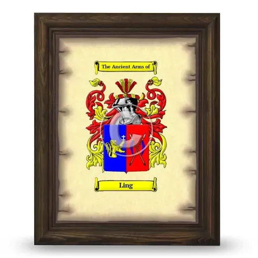 Ling Coat of Arms Framed - Brown