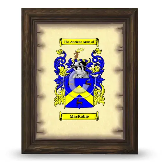 MacRobie Coat of Arms Framed - Brown