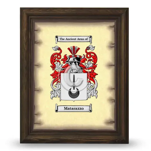 Matarazzo Coat of Arms Framed - Brown