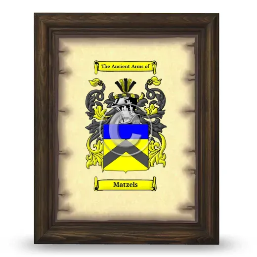 Matzels Coat of Arms Framed - Brown