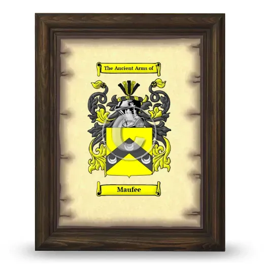 Maufee Coat of Arms Framed - Brown