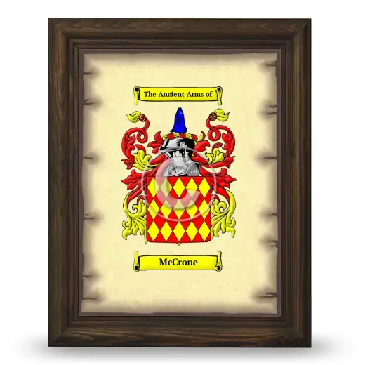 McCrone Coat of Arms Framed - Brown
