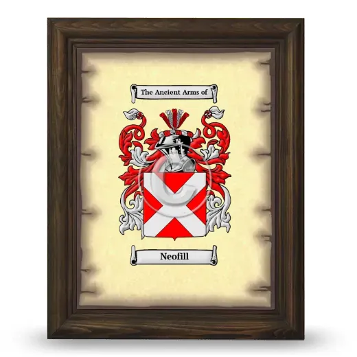 Neofill Coat of Arms Framed - Brown
