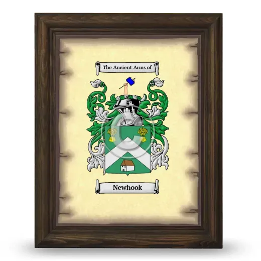 Newhook Coat of Arms Framed - Brown