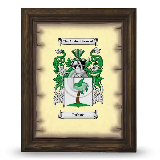 Palme Coat of Arms Framed - Brown