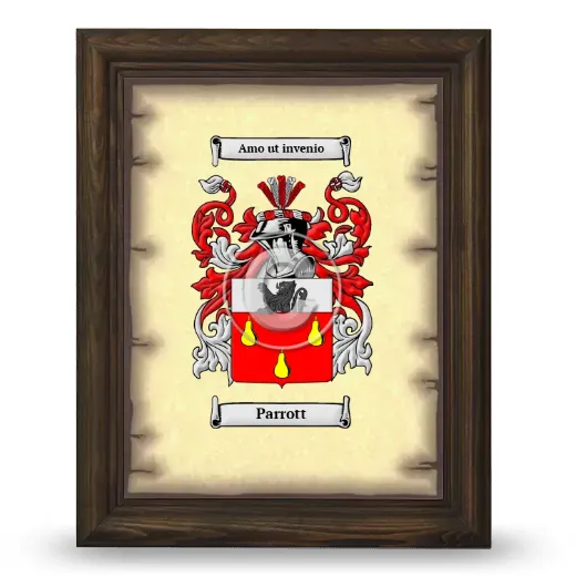 Parrott Coat of Arms Framed - Brown