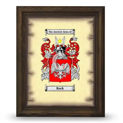 Ruck Coat of Arms Framed - Brown