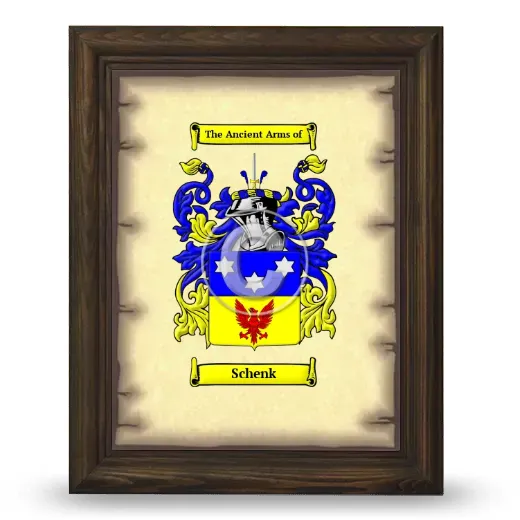 Schenk Coat of Arms Framed - Brown
