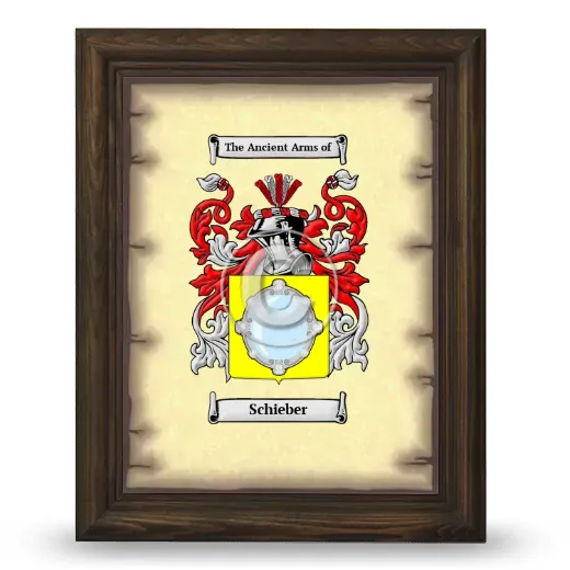 Schieber Coat of Arms Framed - Brown