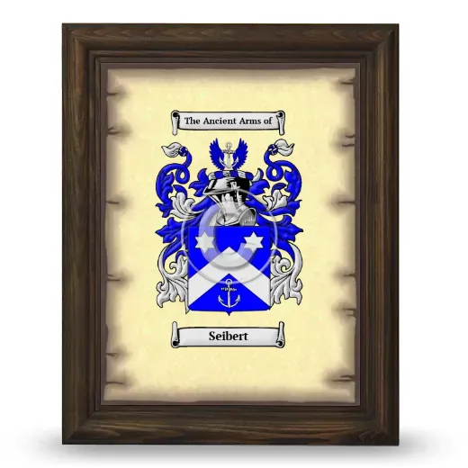Seibert Coat of Arms Framed - Brown