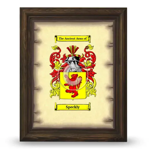 Speckly Coat of Arms Framed - Brown
