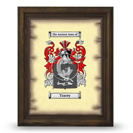 Tracey Coat of Arms Framed - Brown