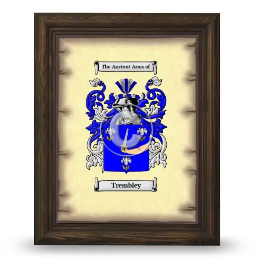 Trembley Coat of Arms Framed - Brown