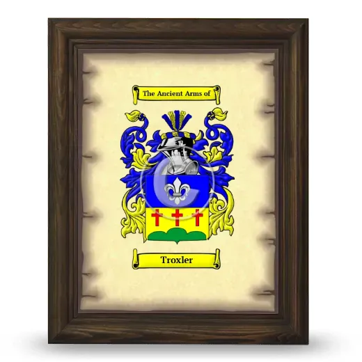 Troxler Coat of Arms Framed - Brown