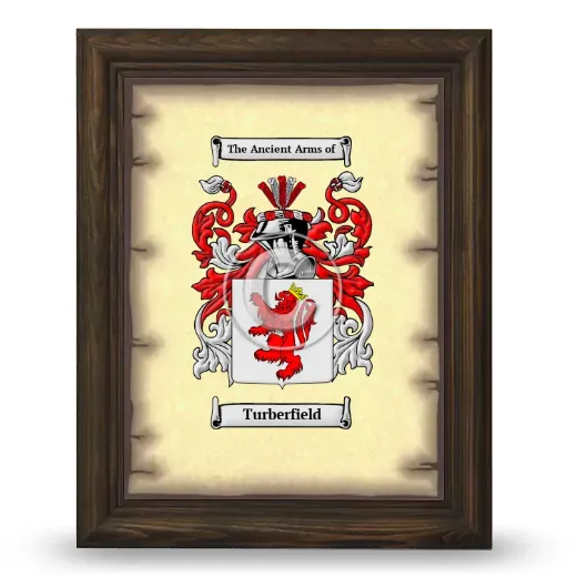 Turberfield Coat of Arms Framed - Brown