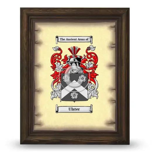 Ulster Coat of Arms Framed - Brown