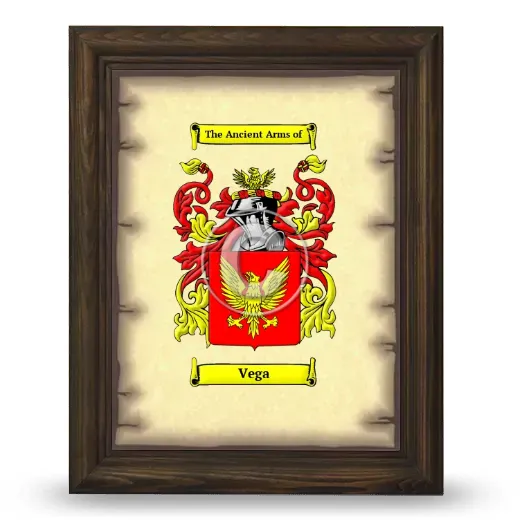 Vega Coat of Arms Framed - Brown