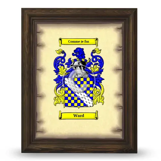 Ward Coat of Arms Framed - Brown