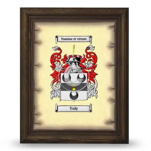 Yuly Coat of Arms Framed - Brown