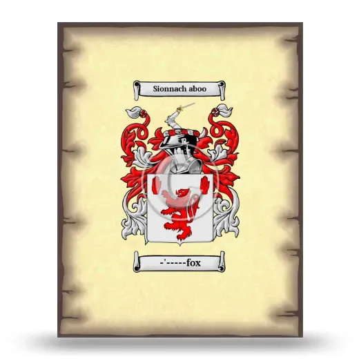 -'-----fox Coat of Arms Print