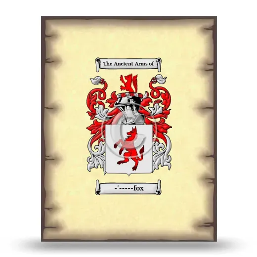 -'-----fox Coat of Arms Print