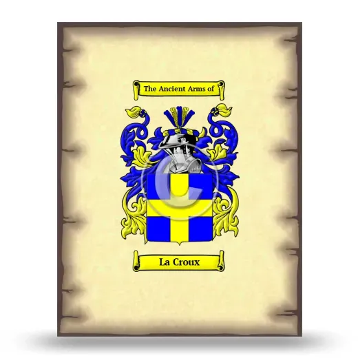 La Croux Coat of Arms Print