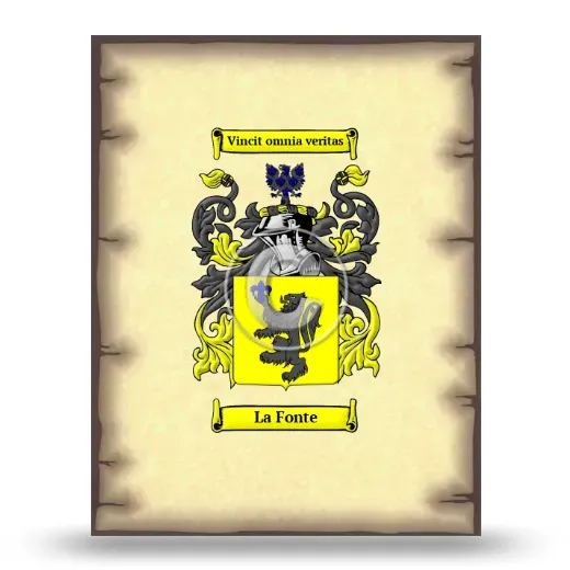 La Fonte Coat of Arms Print