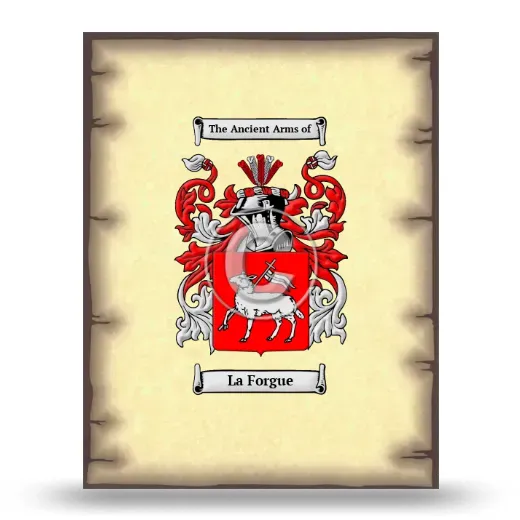 La Forgue Coat of Arms Print