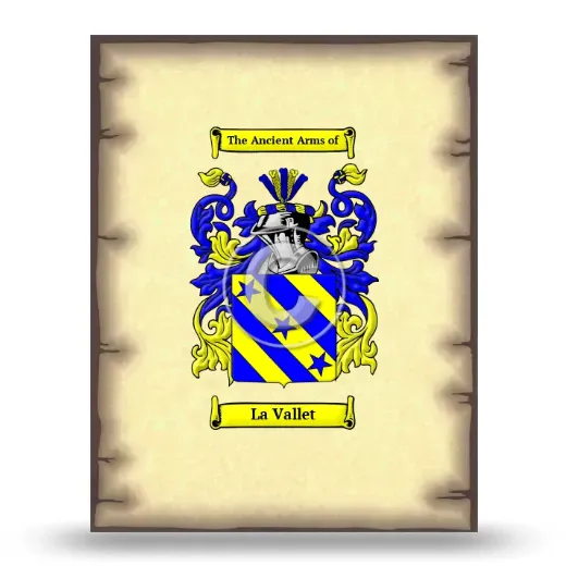 La Vallet Coat of Arms Print