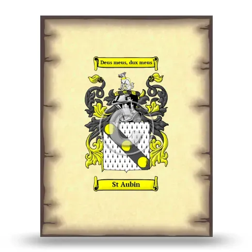 St Aubin Coat of Arms Print