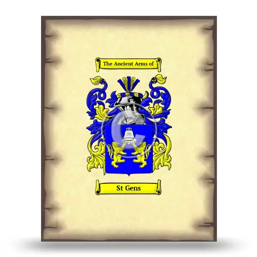 St Gens Coat of Arms Print