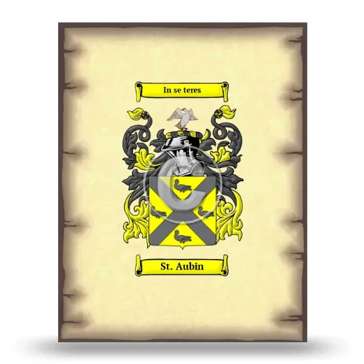 St. Aubin Coat of Arms Print