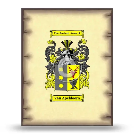 Van Apeldoorn Coat of Arms Print