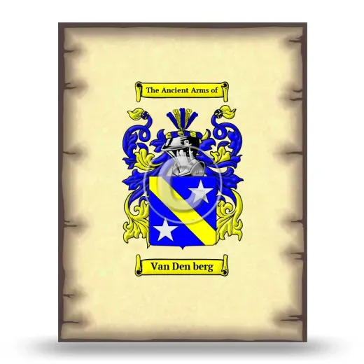 Van Den berg Coat of Arms Print
