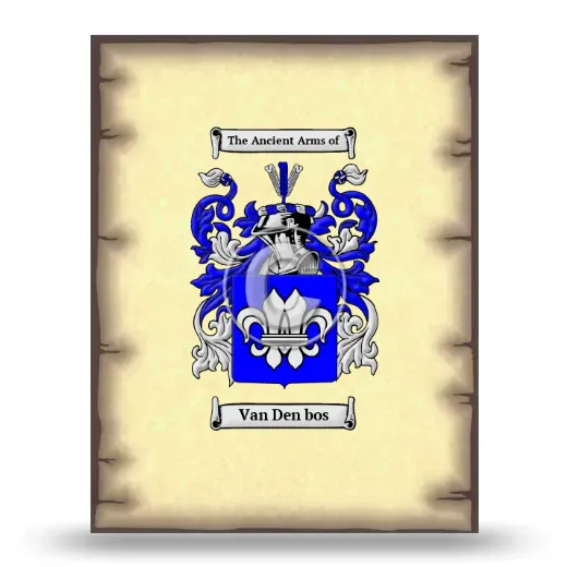 Van Den bos Coat of Arms Print