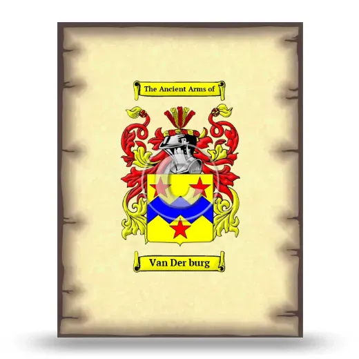Van Der burg Coat of Arms Print