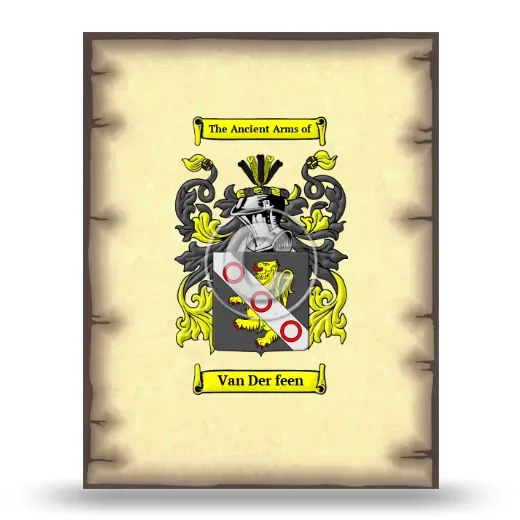 Van Der feen Coat of Arms Print