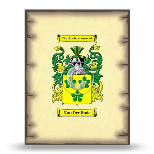 Van Der linde Coat of Arms Print