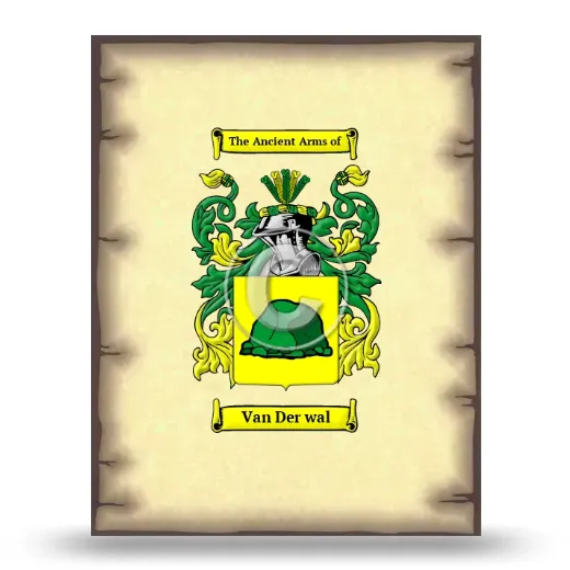 Van Der wal Coat of Arms Print