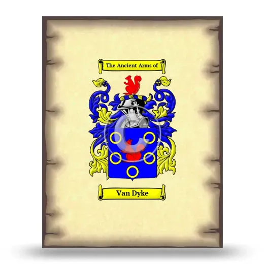Van Dyke Coat of Arms Print